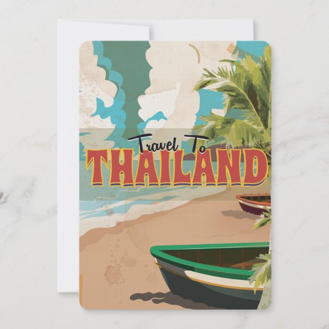 Thailand Wedding Travel poster Invitation (Front)