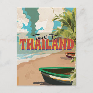 Thailand Wedding Travel poster Postcard