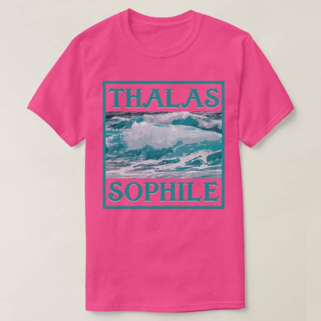 THALASSOPHILE SEA OCEAN MARITIME WAVES T-Shirt (Design Front)