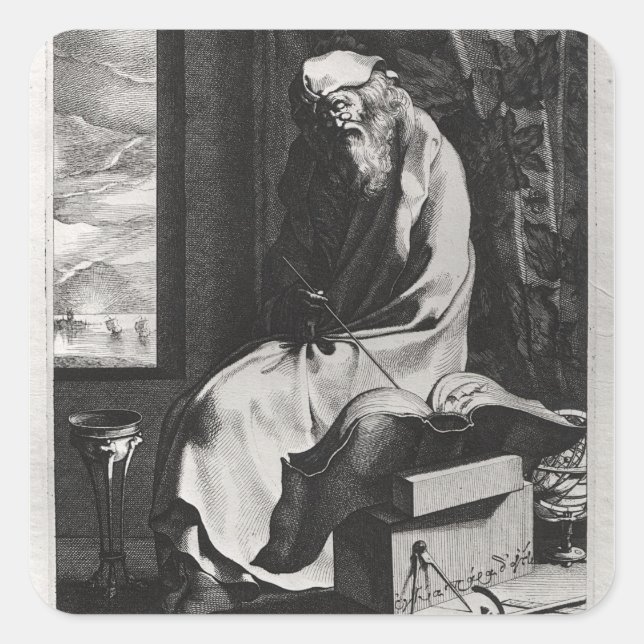 Thales of Miletus Square Sticker (Front)