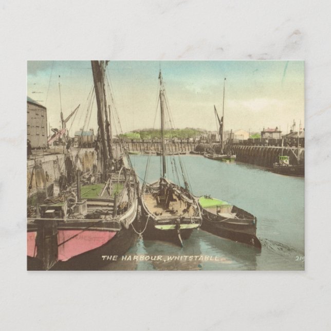 Thames barges in Whitstable harbour Postcard (Front)
