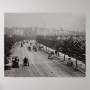 Thames Embankment (sepia photo) Poster