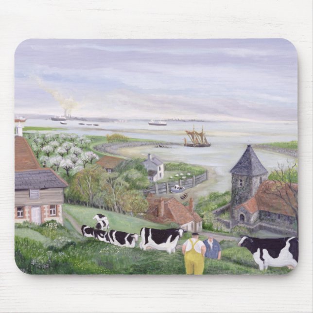Thames Estuary Farm Mouse Mat (Front)