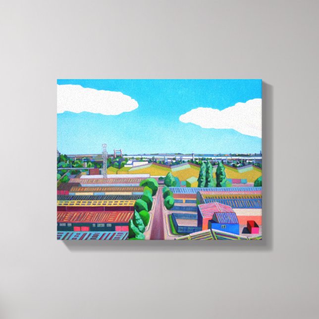 Thames Gateway Summer Canvas Print (Front)