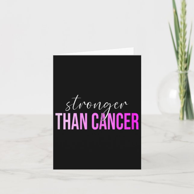 Than Cancer Breast Cancer Awareness  Card (Front)