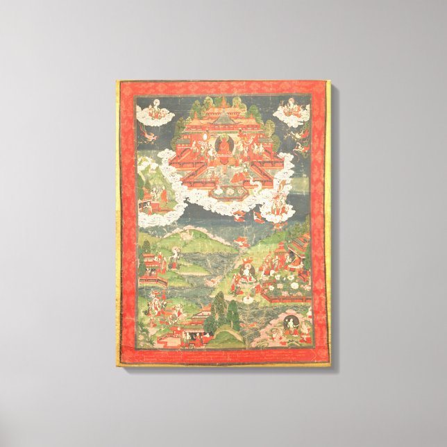 Thangka of the Paradise of Amitabha Canvas Print (Front)