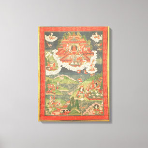 Thangka of the Paradise of Amitabha Canvas Print