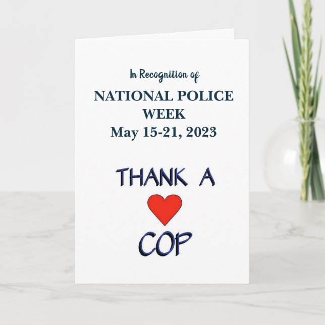 Thank a Cop Card (Front)