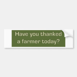 Thank a farmer bumper sticker
