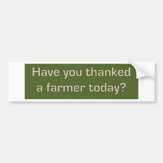 Thank a farmer bumper sticker