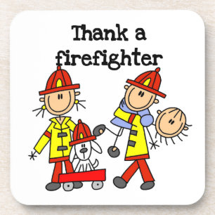Thank a Firefighter T-shirts and Gifts Coaster