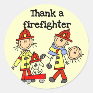 Thank a Firefighter Tshirts and Gifts Classic Round Sticker