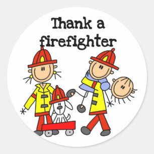 Thank a Firefighter Tshirts and Gifts Classic Round Sticker