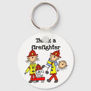Thank a Firefighter Tshirts and Gifts Key Ring