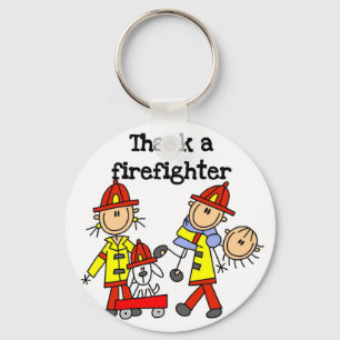 Thank a Firefighter Tshirts and Gifts Key Ring