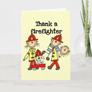 Thank a Firefighter Tshirts and Gifts You Card