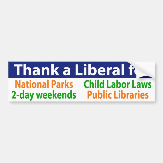 Thank a Liberal for a lot of your privileges Bumper Sticker (Front)