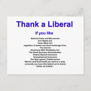 Thank a Liberal Postcard