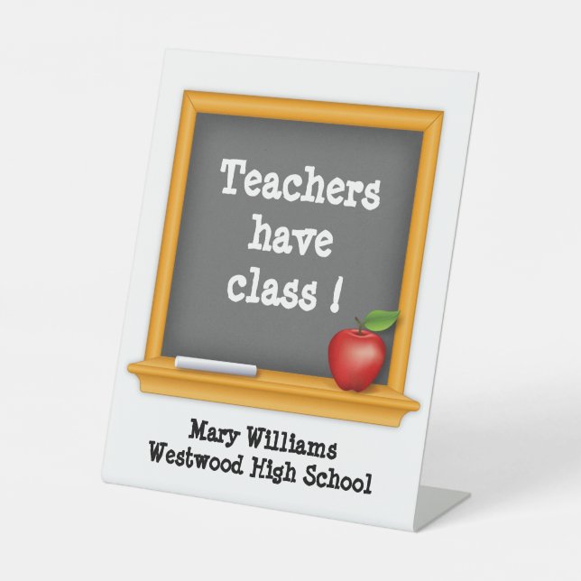 Thank a Teacher!  Pedestal Sign (Front)