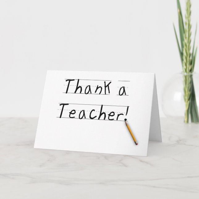 Thank a Teacher Thank You Card (Front)