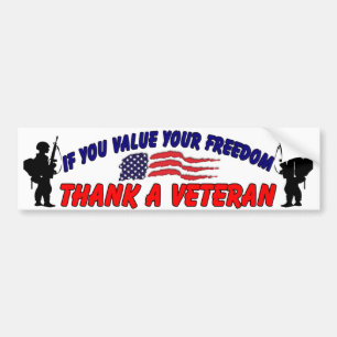 Thank A Vet Bumper Sticker