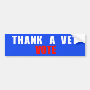 Thank A Vet Vote Bumper Sticker