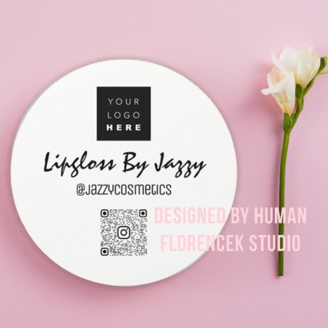 Thank Business Packaging QR Code Logo White Classic Round Sticker (Thank Business Packaging QR Code Logo White Classic Round Sticker)