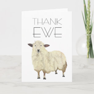 "THANK EWE" card