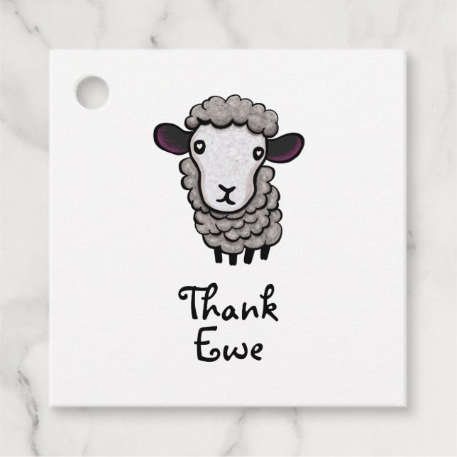 Thank Ewe Favour Tags (Front)
