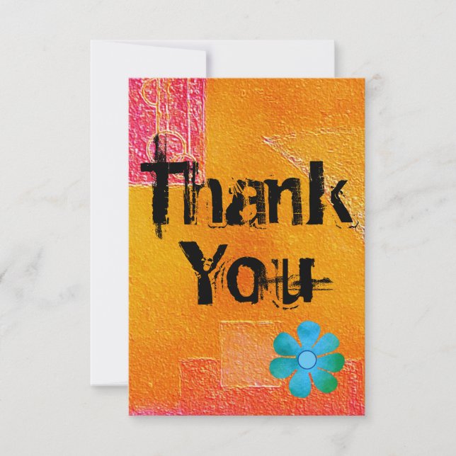 Thank flower thank you card (Front)