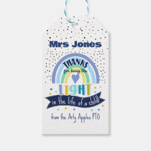 thank for bing the light teacher gift tags