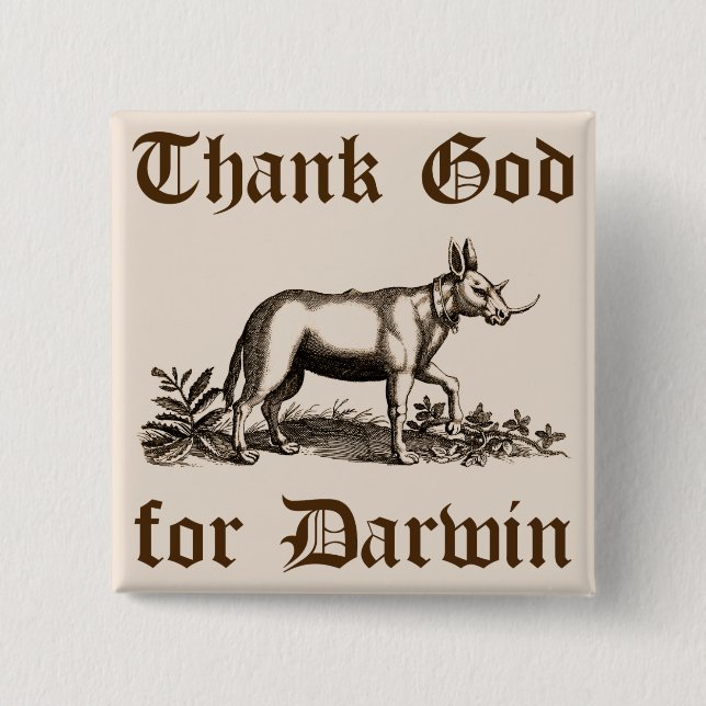 Thank God for Darwin Button (Front)