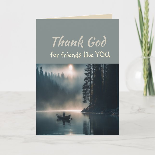 Thank God for Friends like you Lake Wilderness Card (Front)