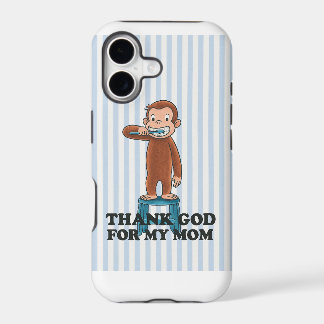 ✨ “Thank God for My Mom” Cute Monkey Phone Case