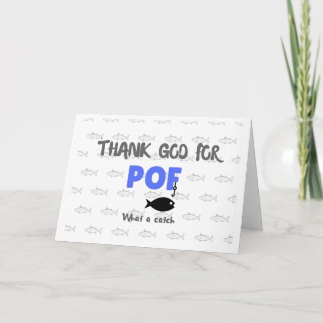 Thank God for Plenty of Fish Card (Front)