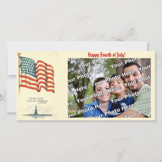 Thank God I am an American Photo Card (Front)