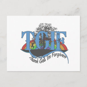 Thank God I'm forgiven TGIF Postcard