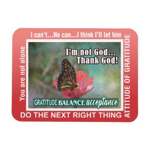 thank God  slogans butterflies Magnet