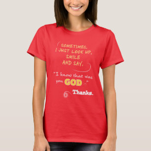 Thank God T-shirts Christian Woman Ladies Tees