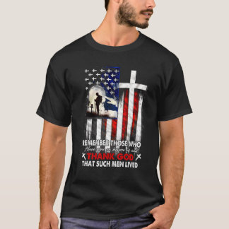 Thank God That Such Men Lived Veteran US Flag T-Shirt