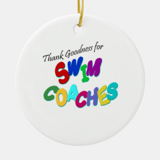 Thank Goodness for Swim Coaches Ceramic Tree Decoration