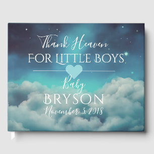 Thank Heaven for Little Boys  Clouds & Starry Sky Guest Book