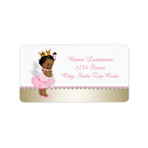 Thank Heaven for Little Girls Ethnic Angel Label