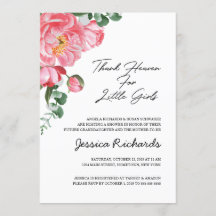 Thank Heaven for Little Girls Shower Invitation