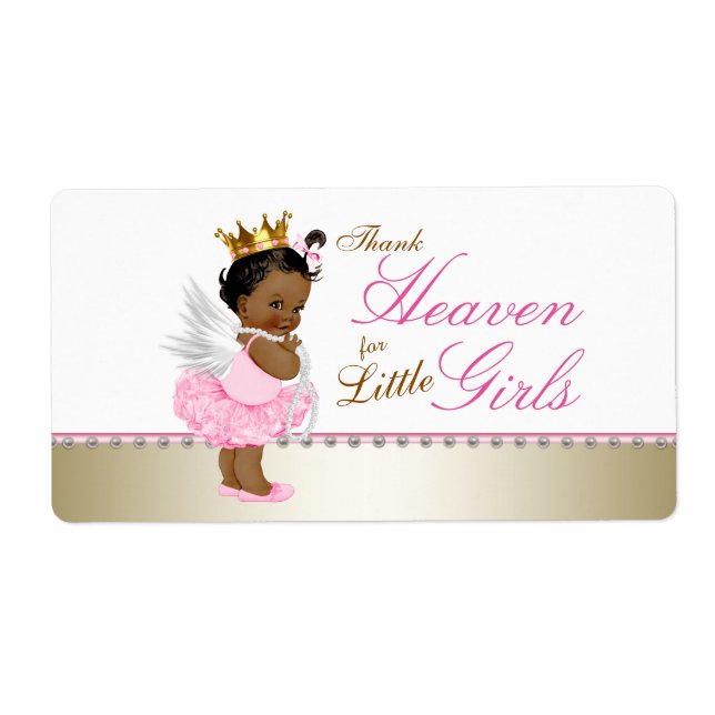 Thank Heaven for Little Girls Water Bottle Labels (Front)