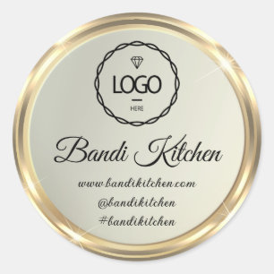 Thank Logo Kitchen Cooking Chef Online Shop  Classic Round Sticker