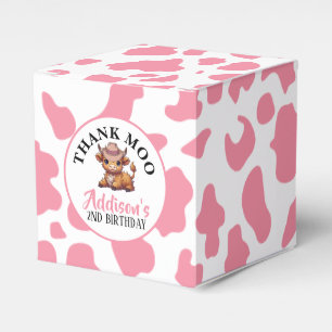 Thank Moo Baby Cow Print  Favour Box