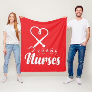 Thank Nurses Fleece Blanket