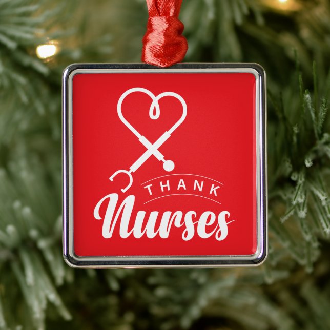 Thank Nurses Metal Tree Decoration (Tree)