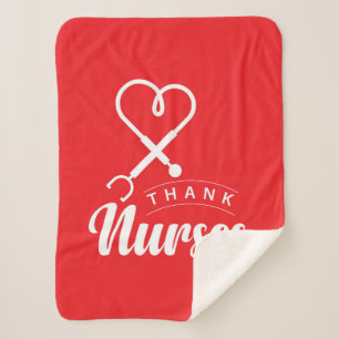 Thank Nurses Sherpa Blanket
